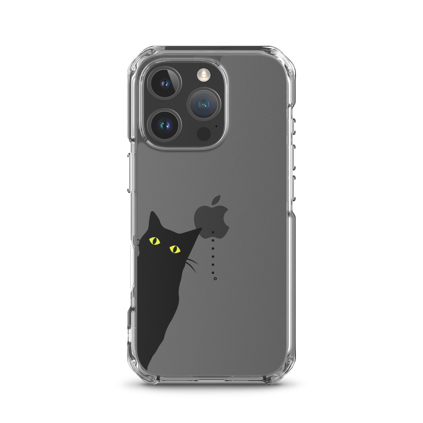 覗き見キャットiPhoneケース(黒猫)