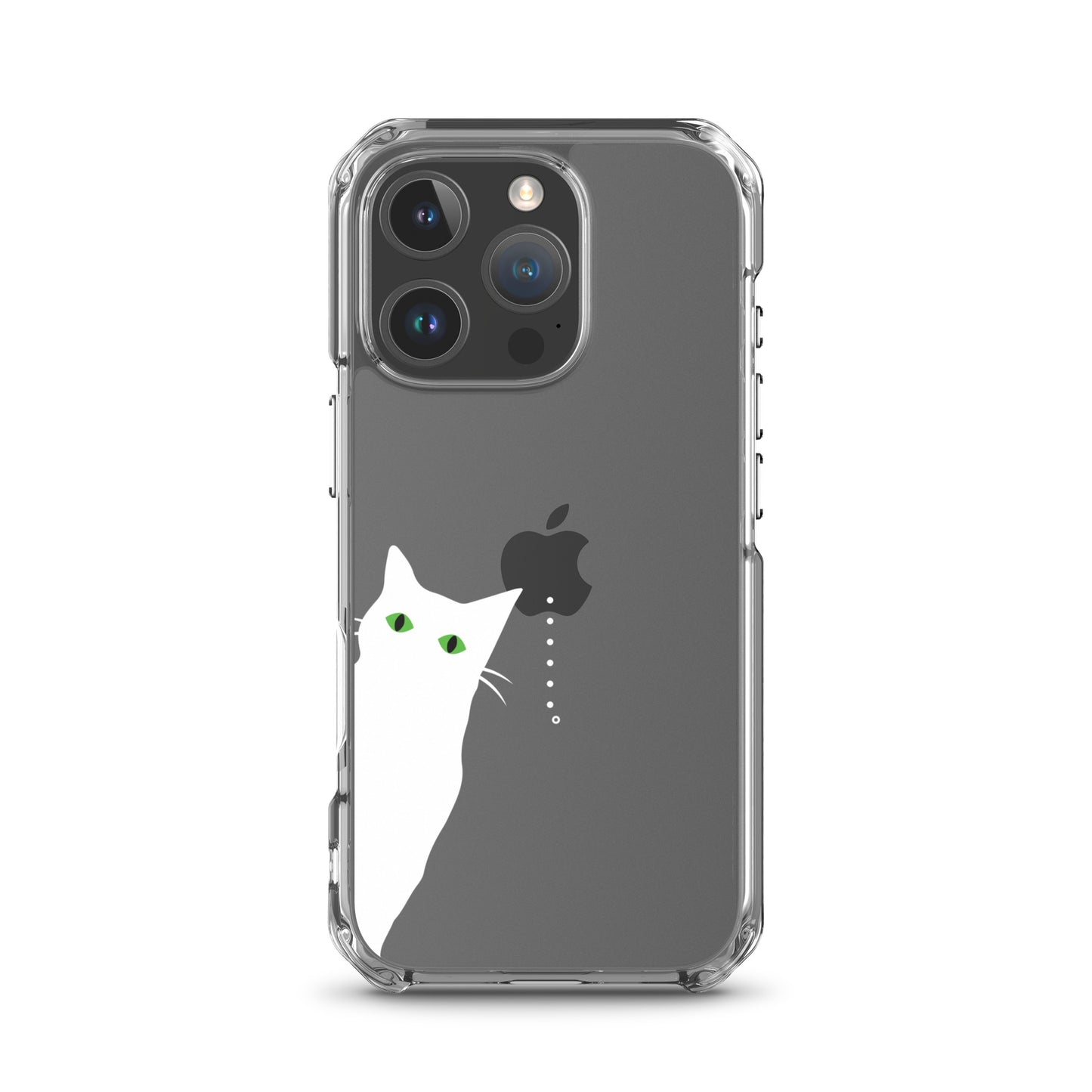 覗き見キャットiPhoneケース(白猫)
