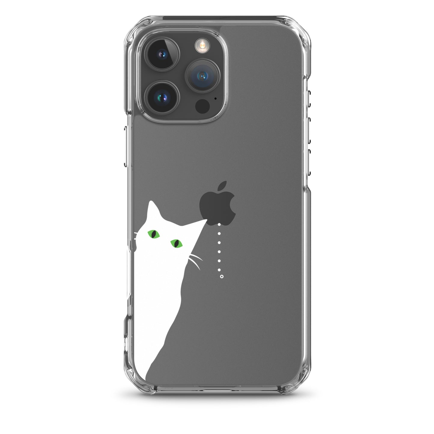 覗き見キャットiPhoneケース(白猫)