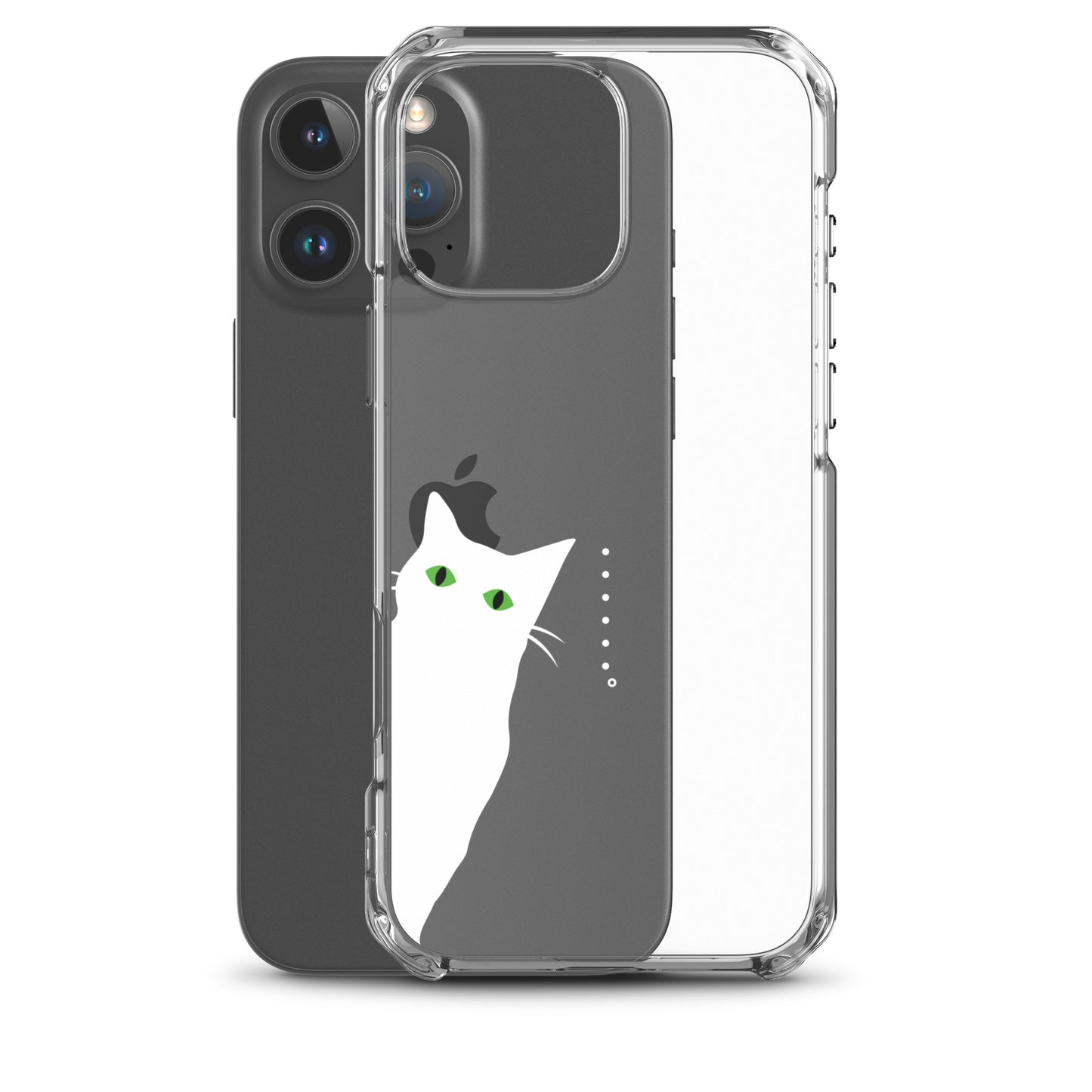 覗き見キャットiPhoneケース(白猫)