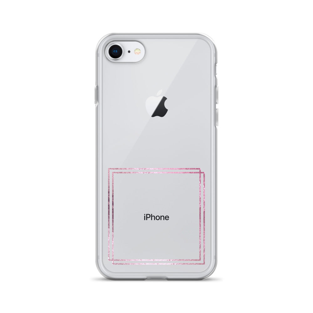 箔押し風フレーム(pink)iPhoneケース