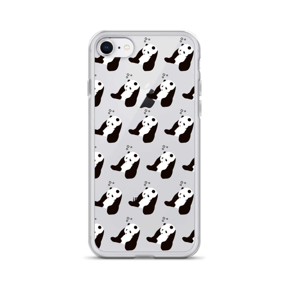 パンダ 眠たい iPhoneケース(斜め)