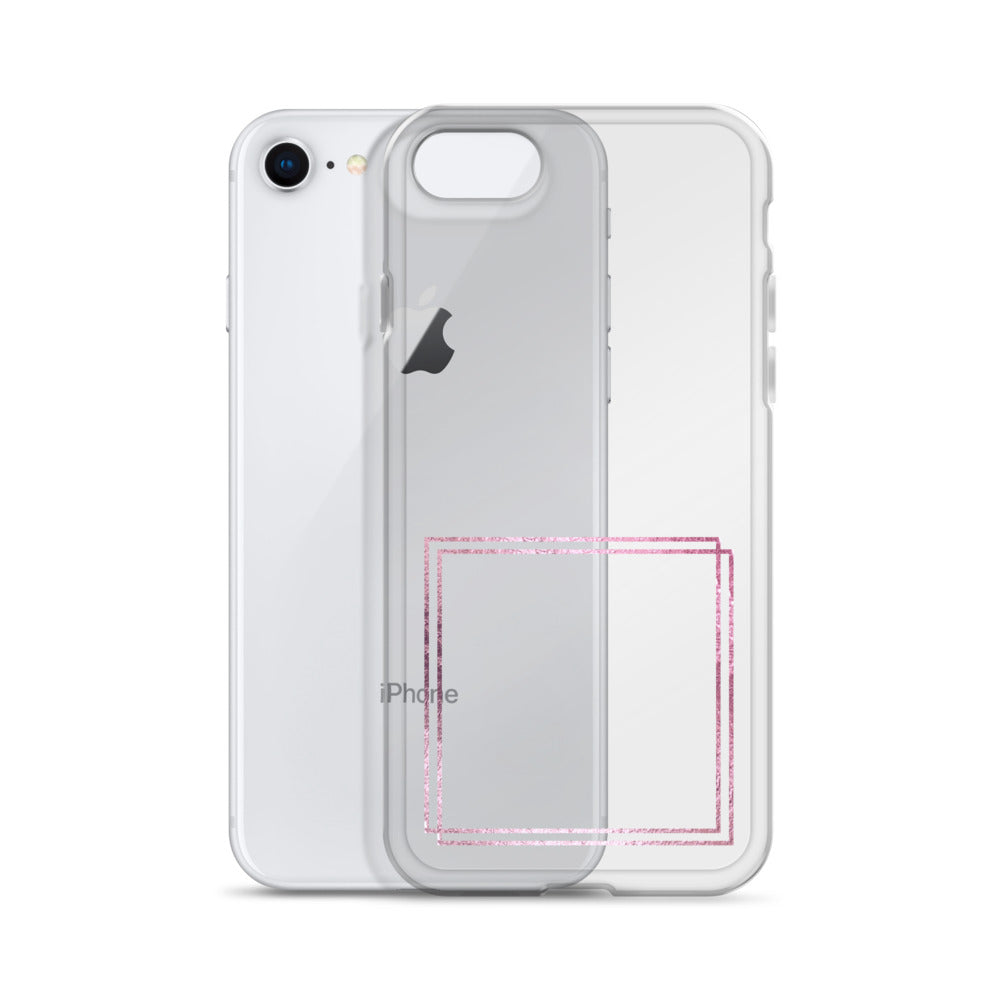 箔押し風フレーム(pink)iPhoneケース