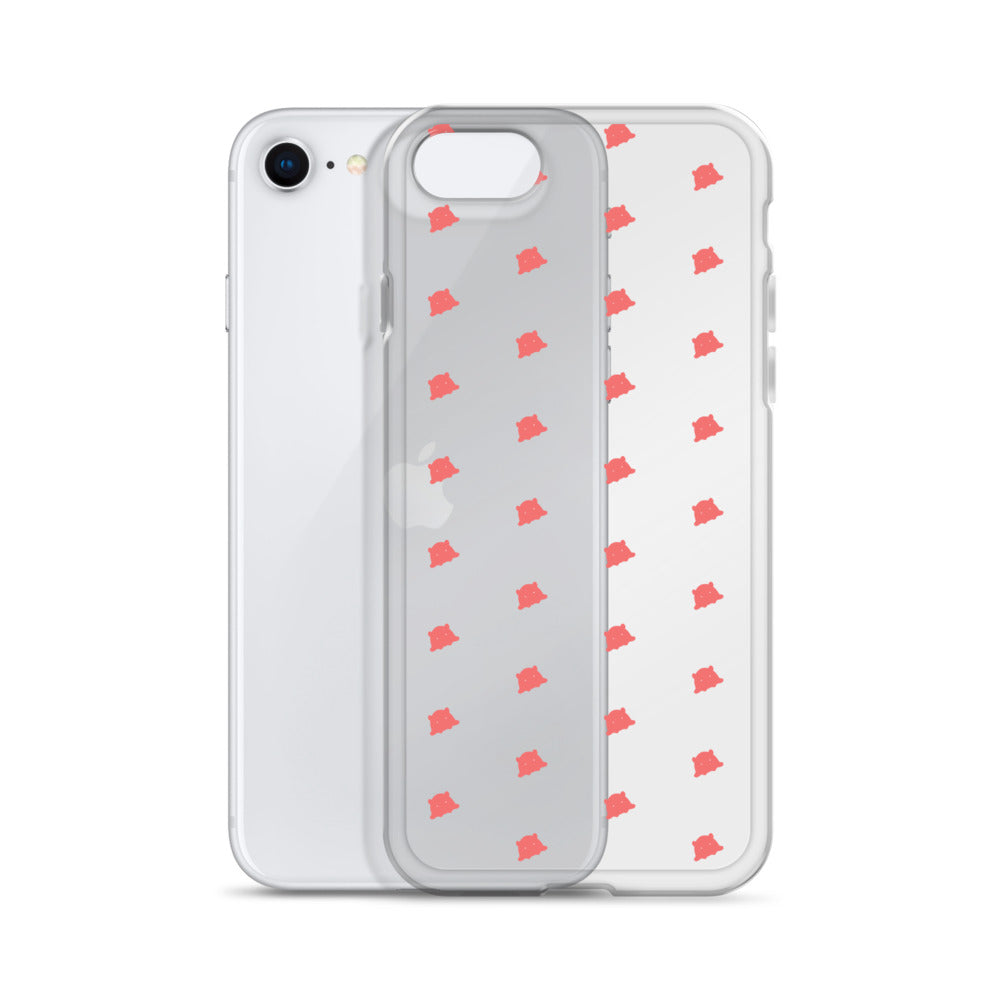 めんだこシルエットパターンiPhoneケース