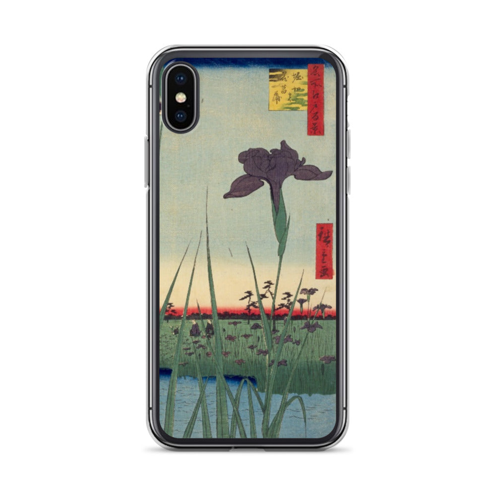 大正レトロ あやめ iPhoneケース