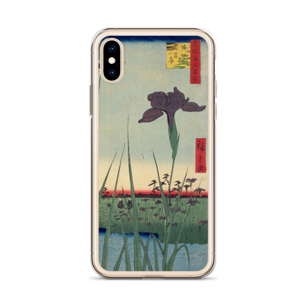 大正レトロ あやめ iPhoneケース