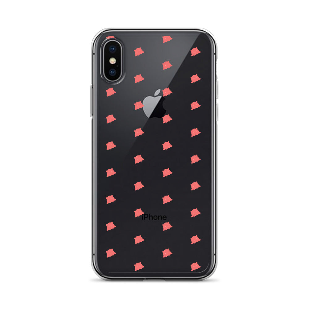 めんだこシルエットパターンiPhoneケース