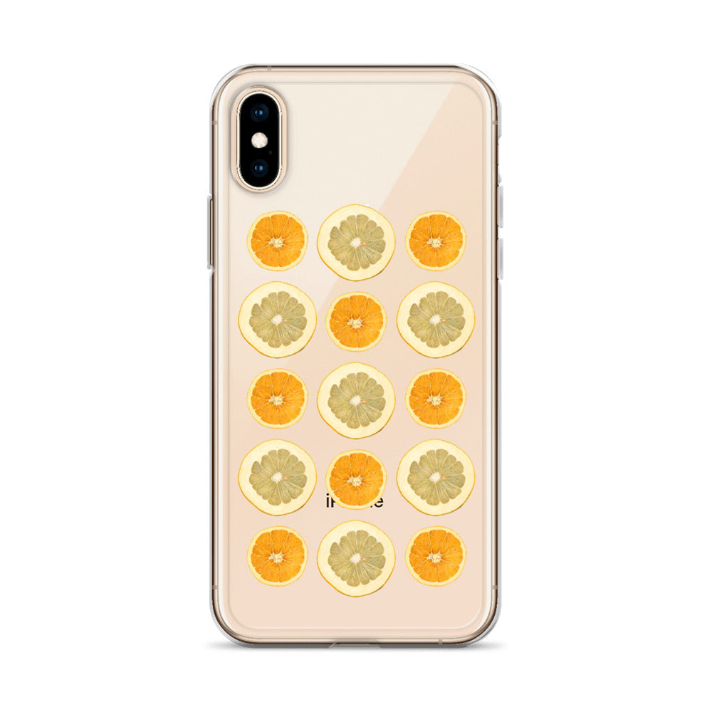 フルーツ輪切り(オレンジ&グレープフルーツ) iPhoneケース