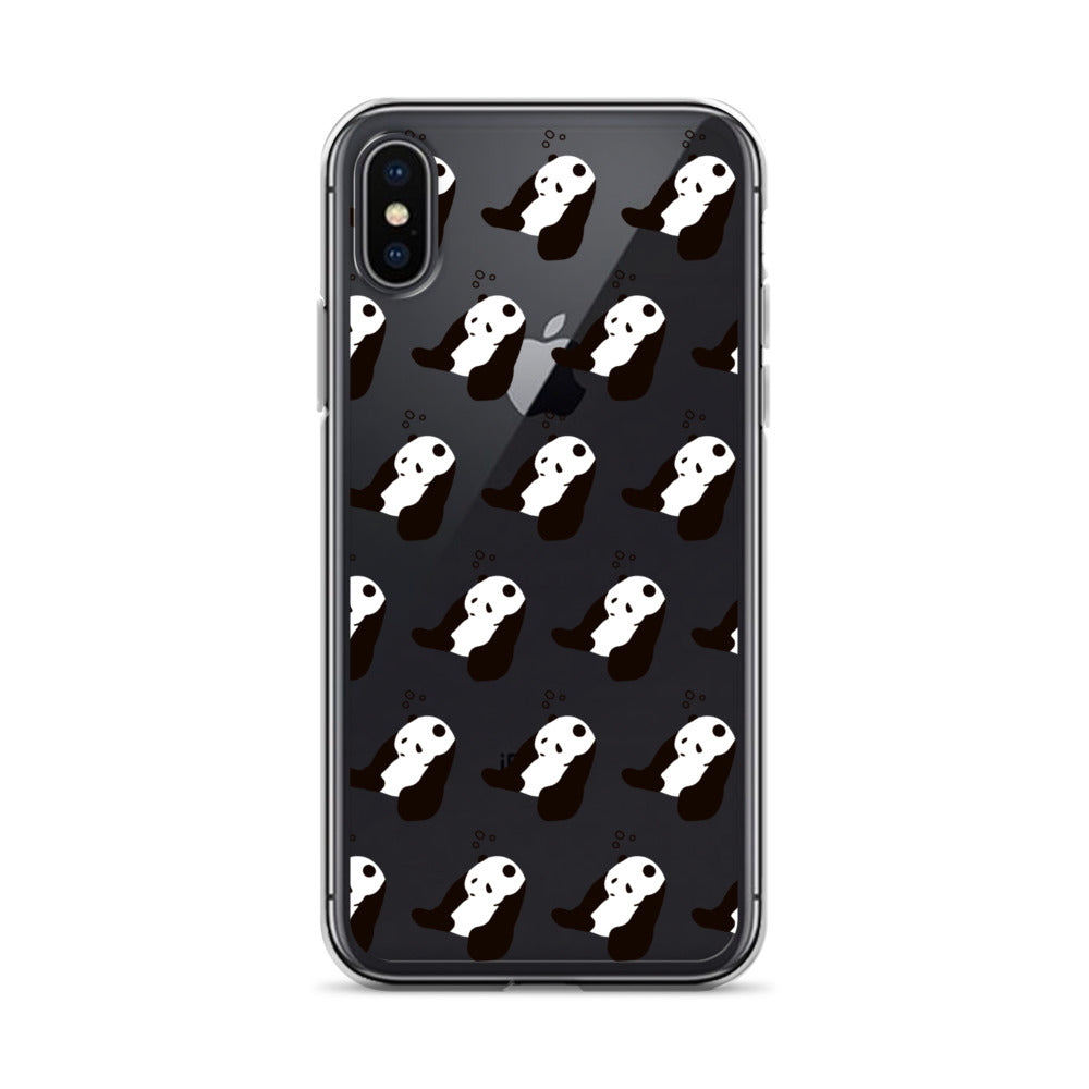 パンダ 眠たい iPhoneケース(斜め)
