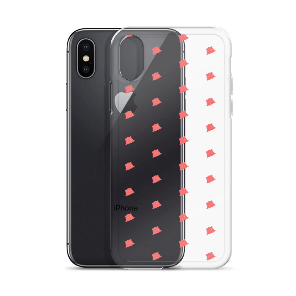 めんだこシルエットパターンiPhoneケース
