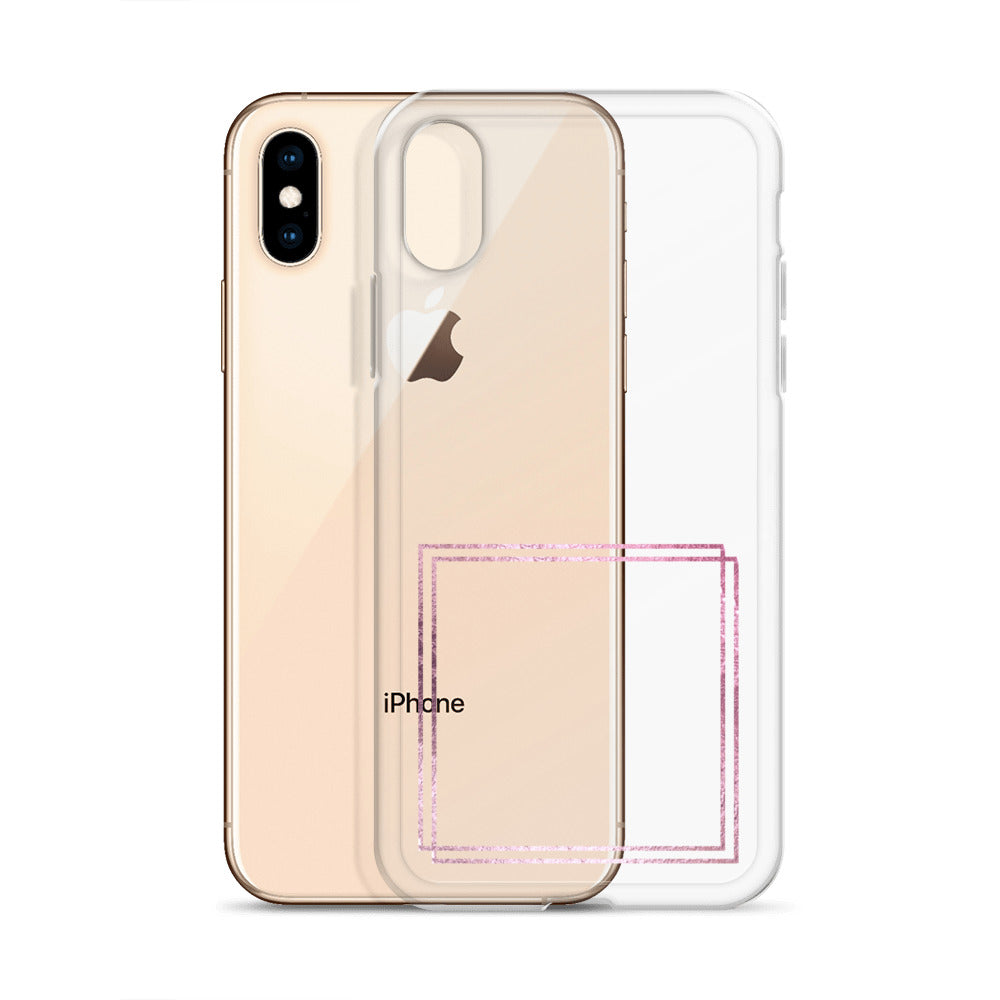 箔押し風フレーム(pink)iPhoneケース