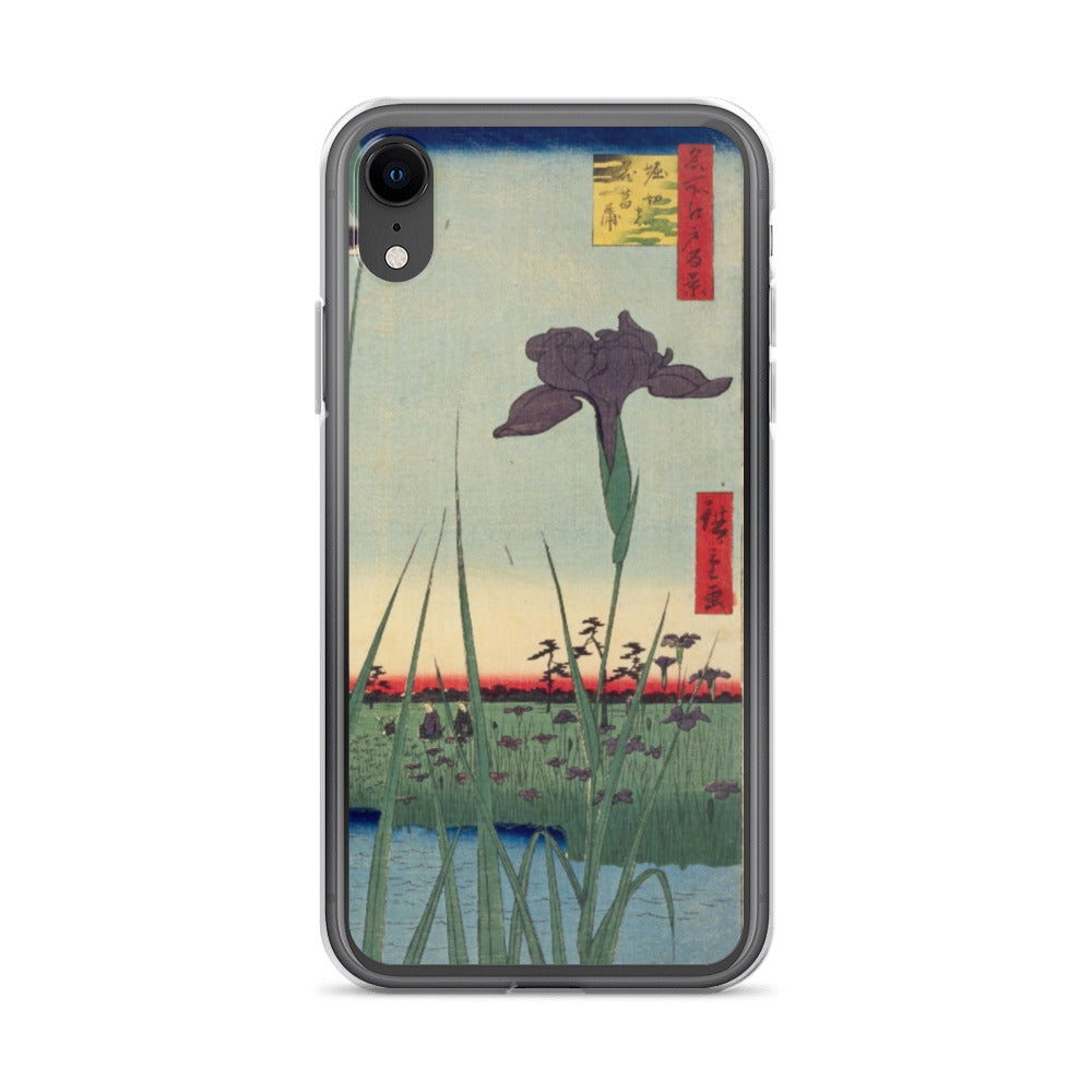 大正レトロ あやめ iPhoneケース