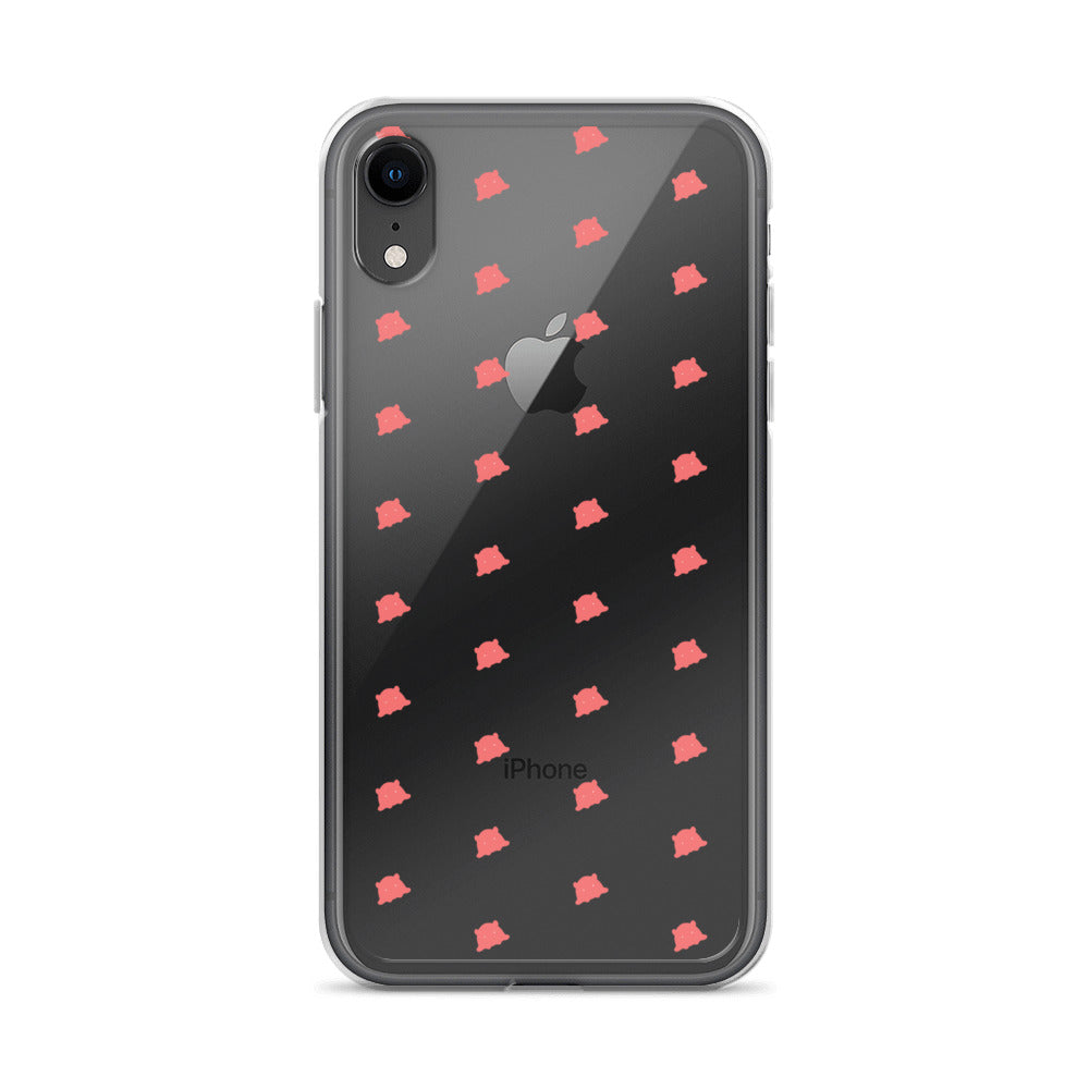 めんだこシルエットパターンiPhoneケース