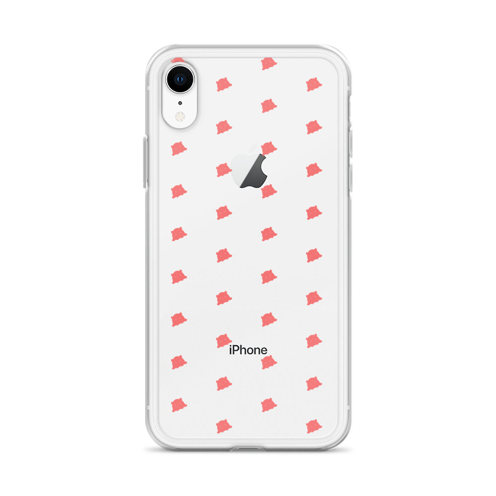めんだこシルエットパターンiPhoneケース