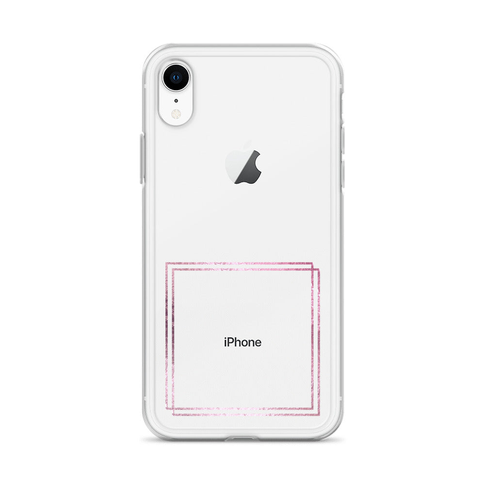 箔押し風フレーム(pink)iPhoneケース