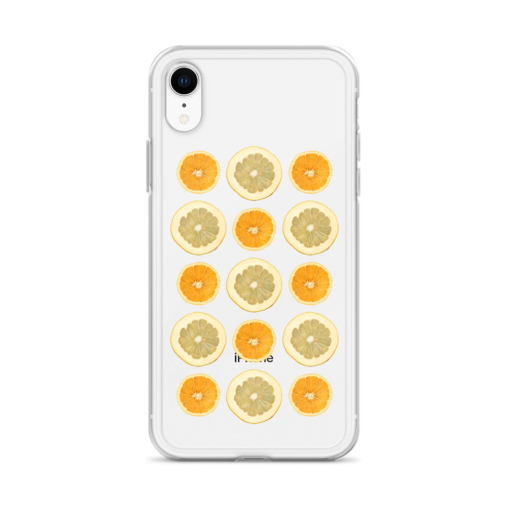 フルーツ輪切り(オレンジ&グレープフルーツ) iPhoneケース