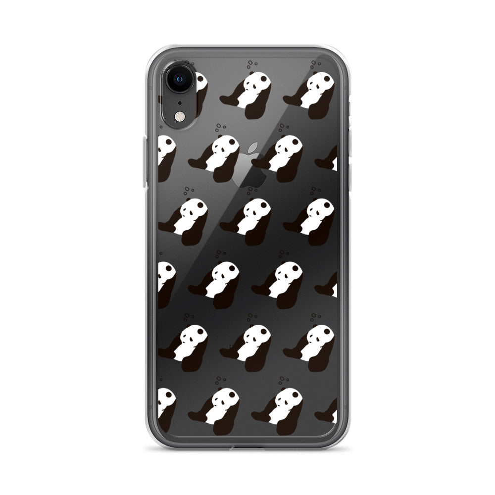 パンダ 眠たい iPhoneケース(斜め)