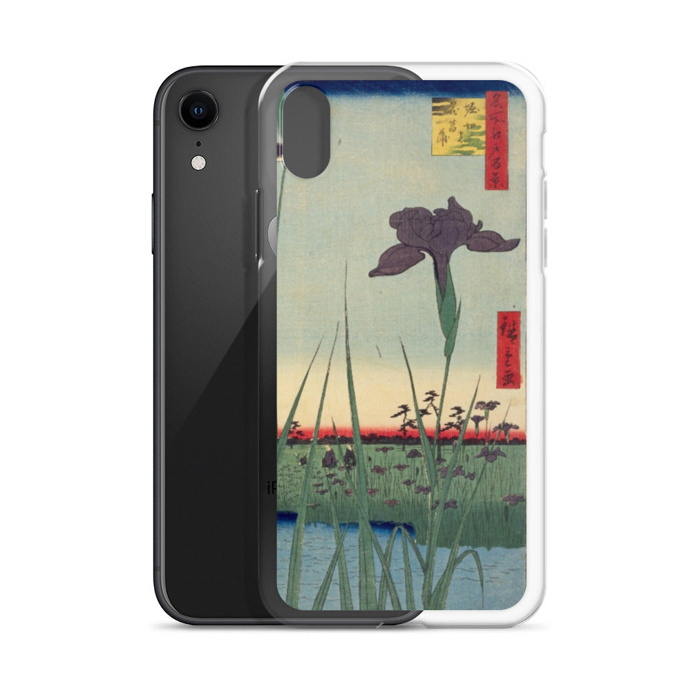 大正レトロ あやめ iPhoneケース