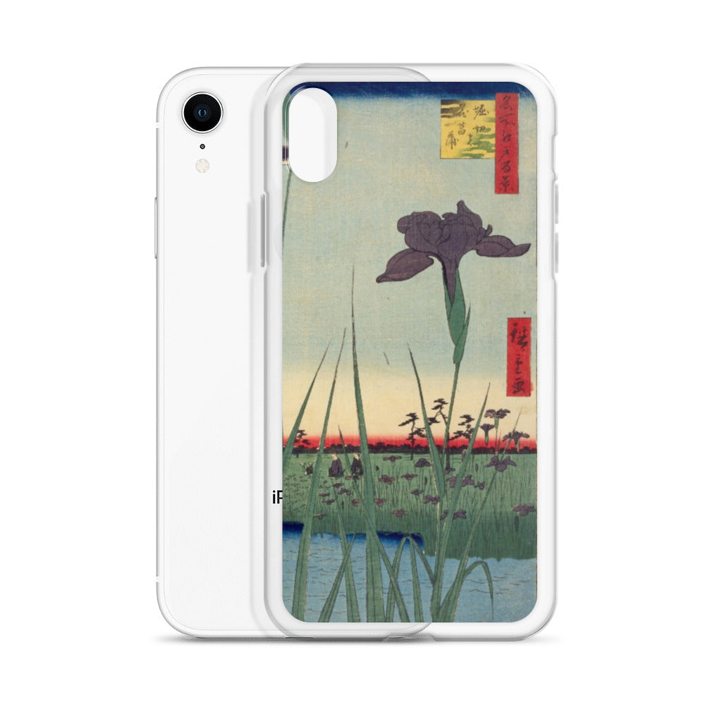 大正レトロ あやめ iPhoneケース
