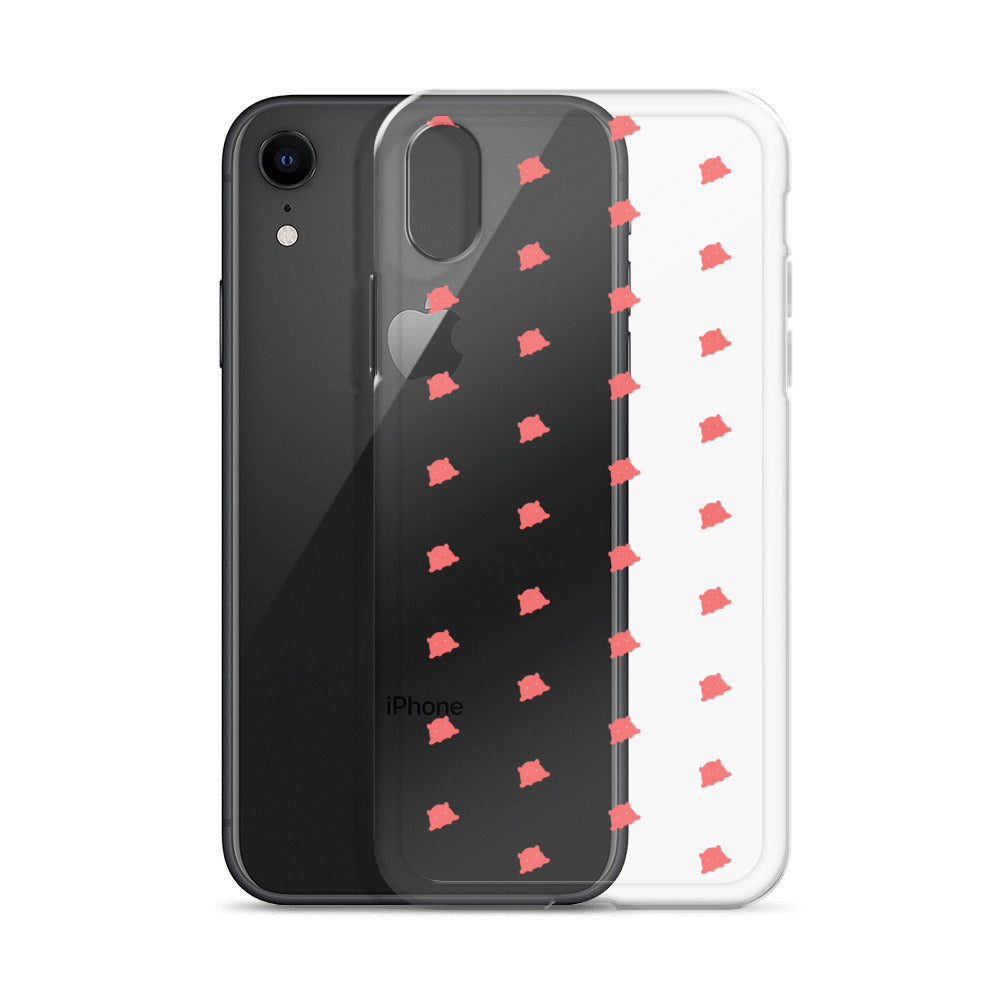 めんだこシルエットパターンiPhoneケース