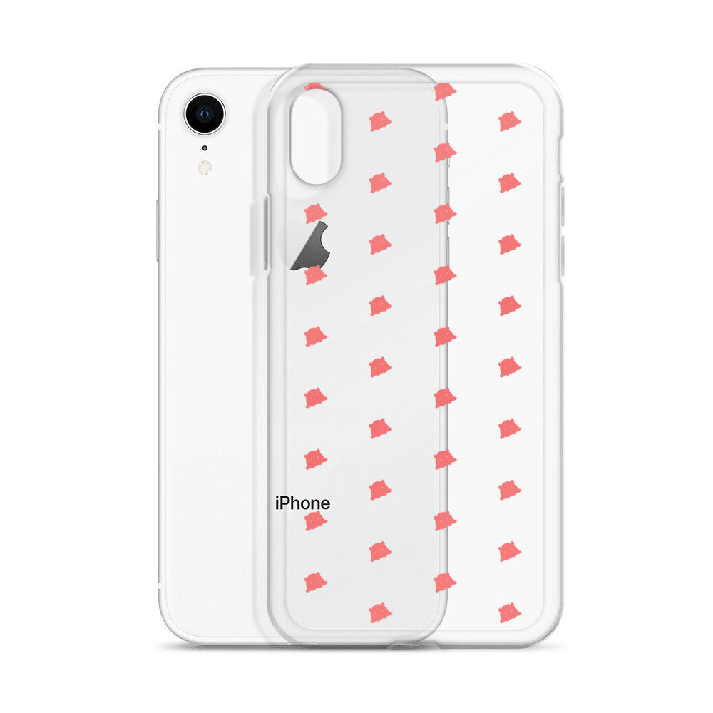 めんだこシルエットパターンiPhoneケース