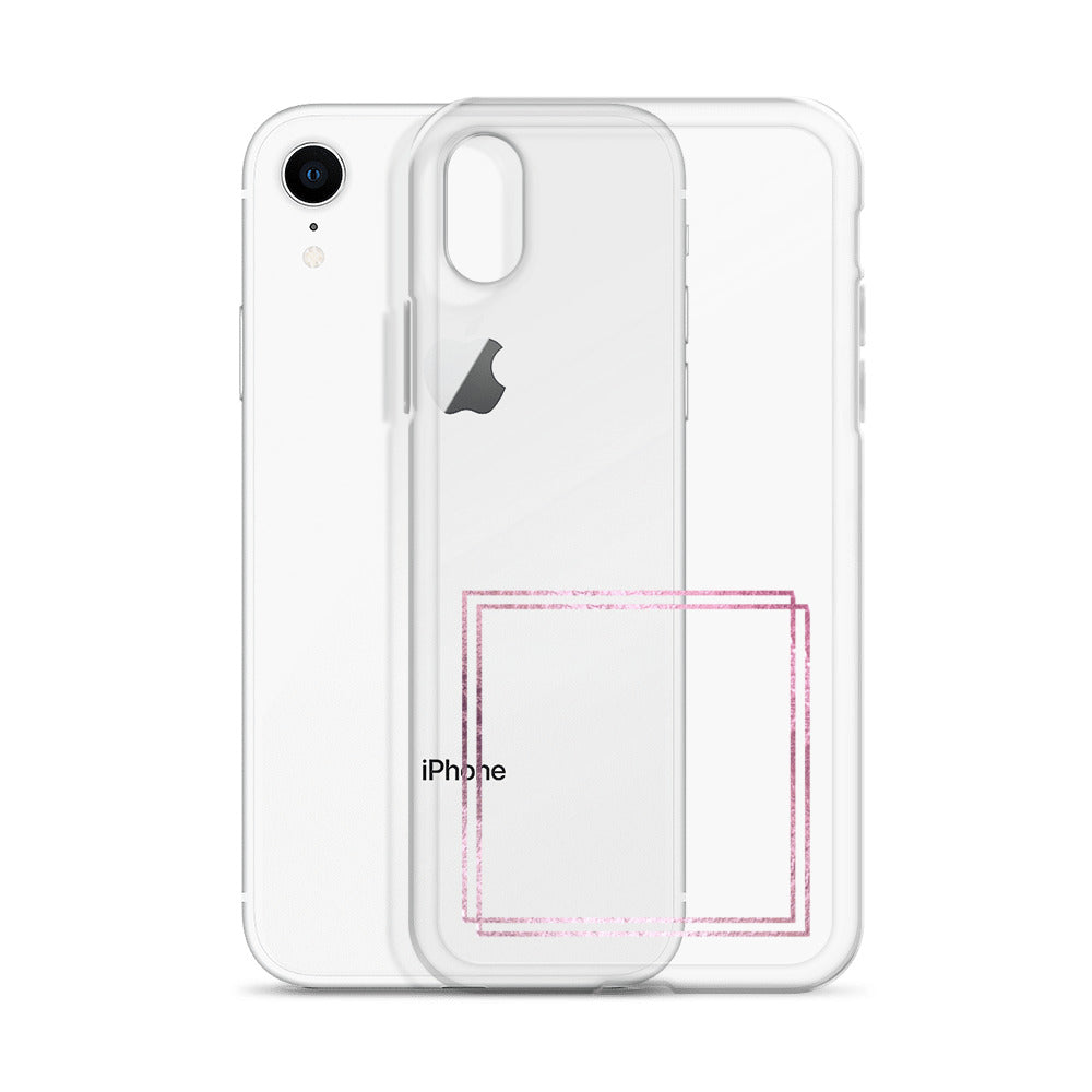 箔押し風フレーム(pink)iPhoneケース