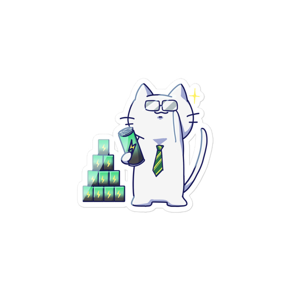 激務猫 優秀モード ステッカー