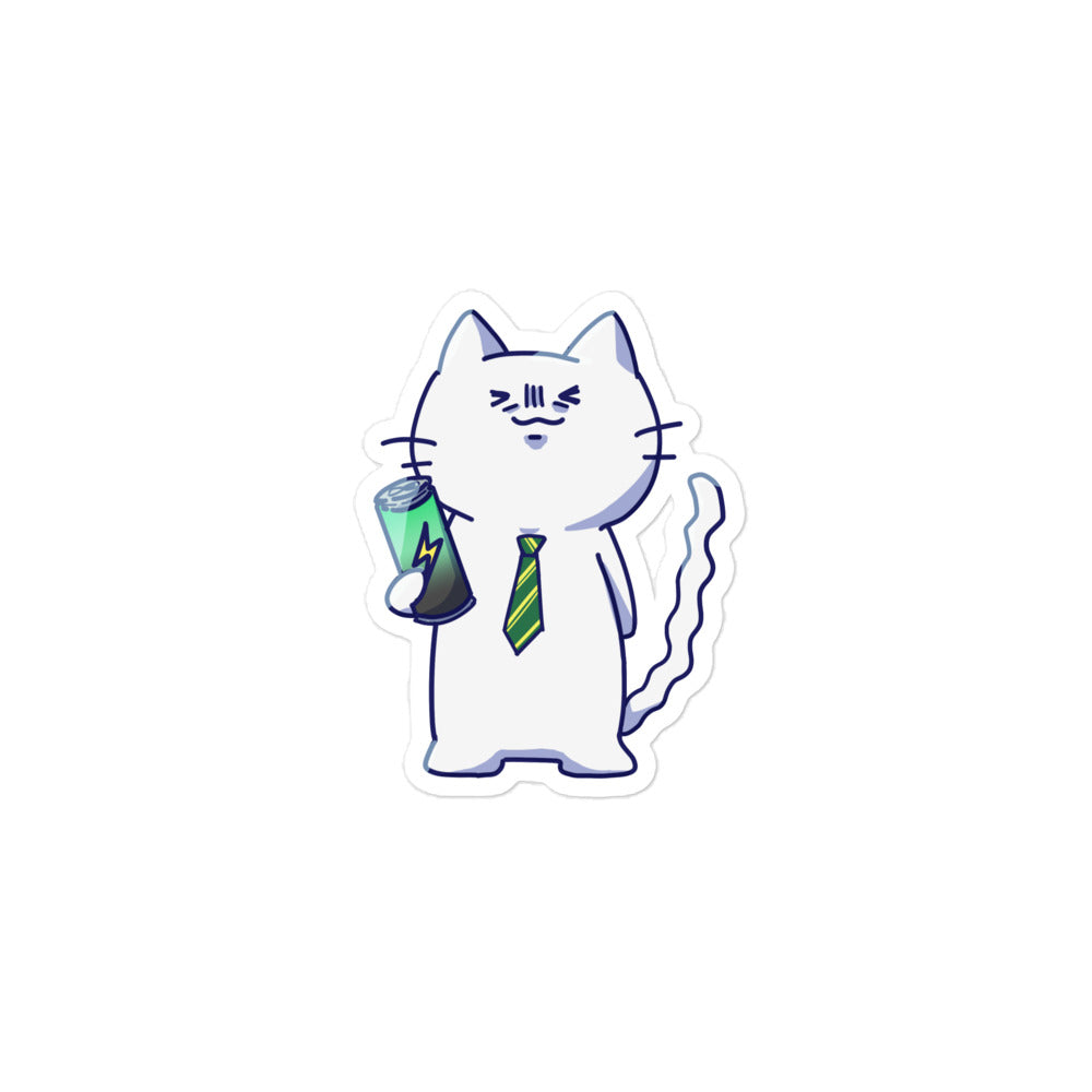 激務猫 炭酸つよめ ステッカー