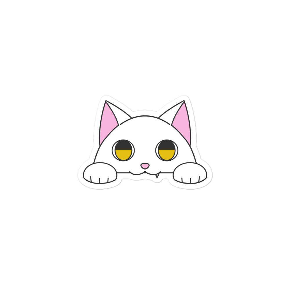ポッケねこ しろねこ ステッカー