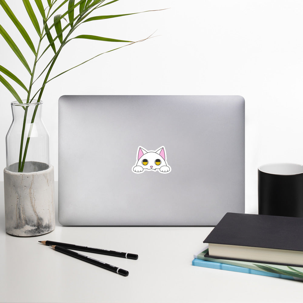 ポッケねこ しろねこ ステッカー