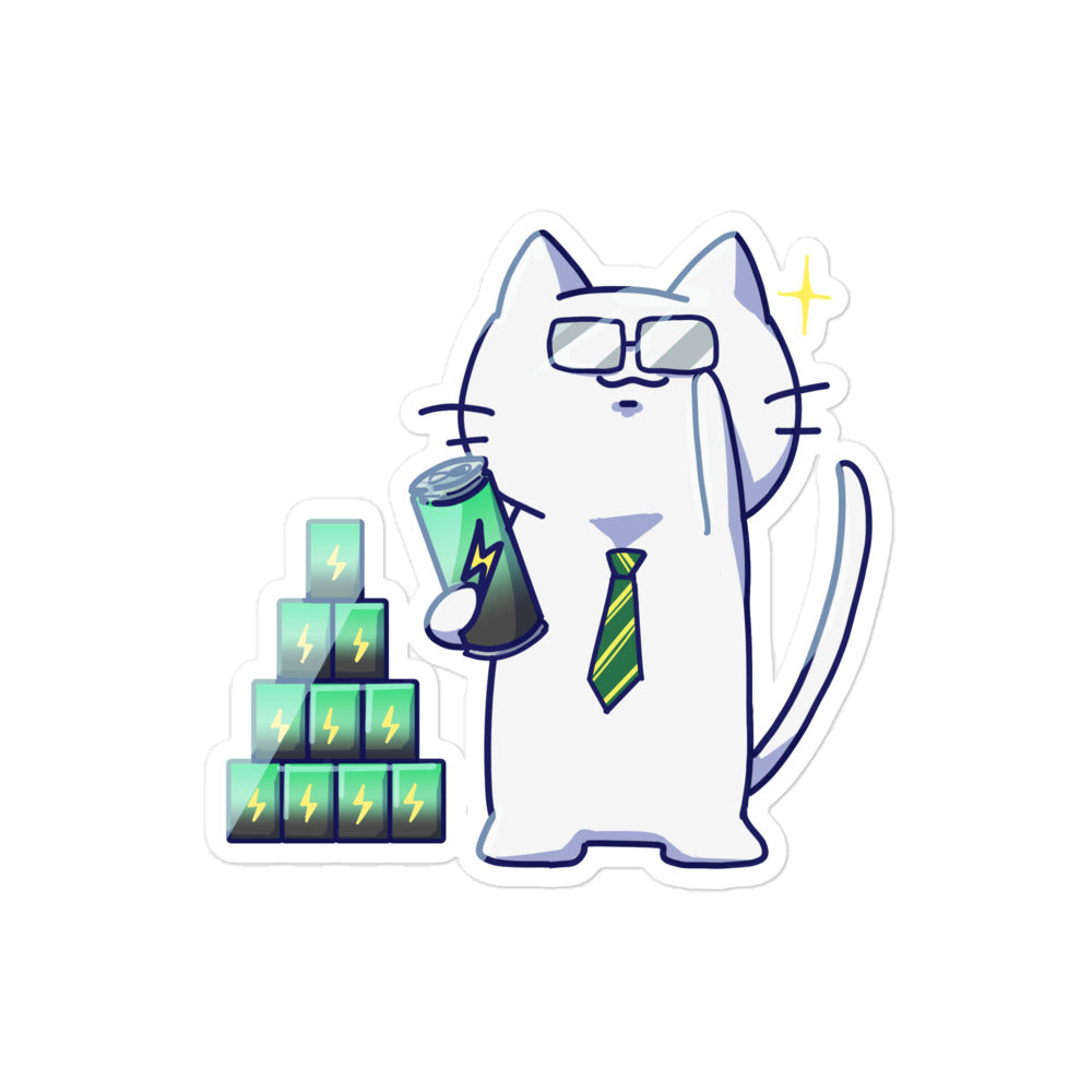 激務猫 優秀モード ステッカー