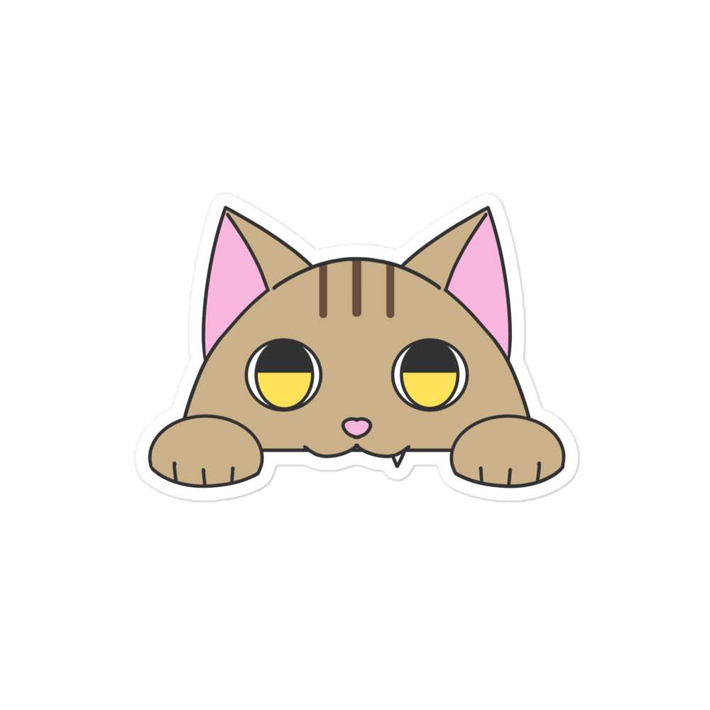 ポッケねこ 茶トラ ステッカー