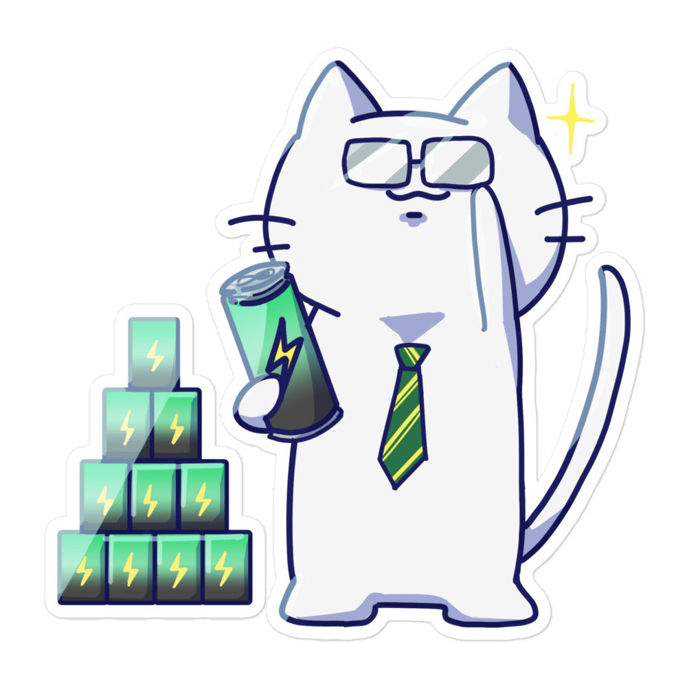 激務猫 優秀モード ステッカー