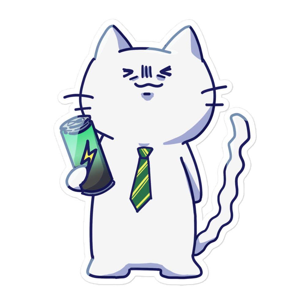 激務猫 炭酸つよめ ステッカー