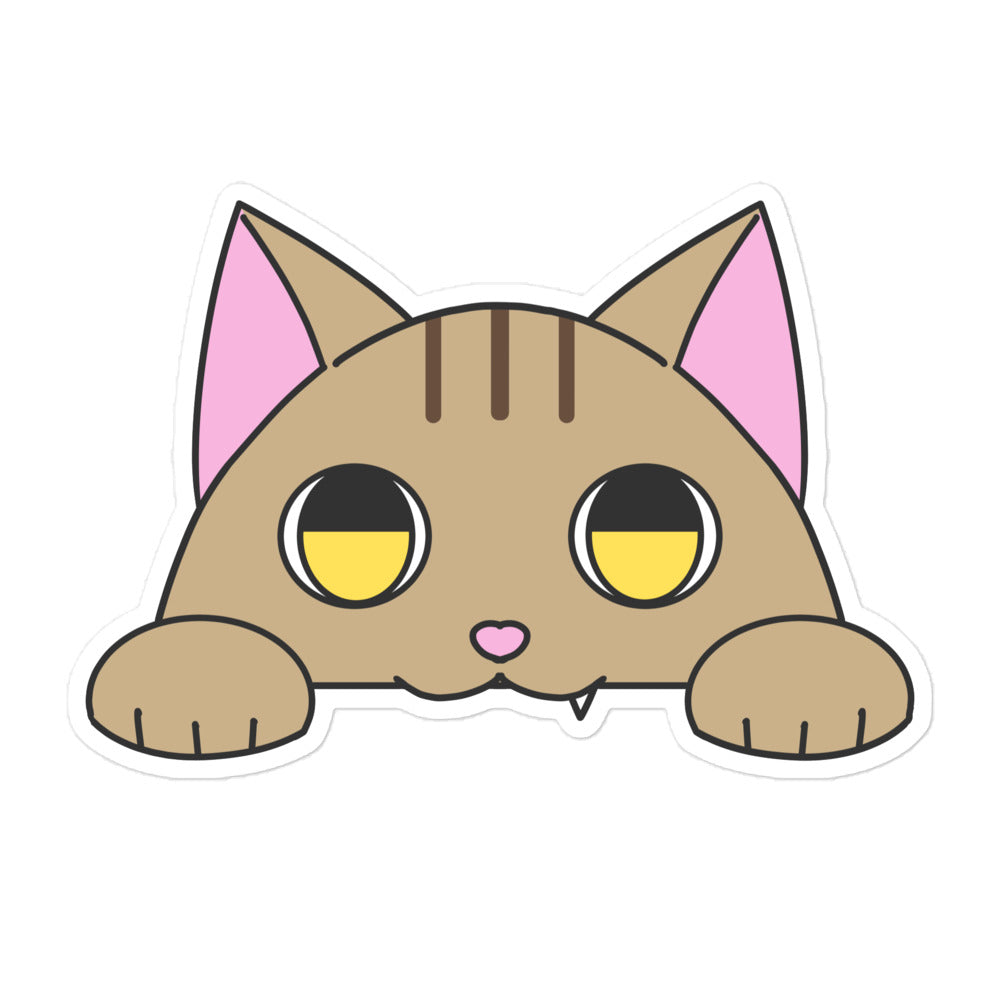 ポッケねこ 茶トラ ステッカー
