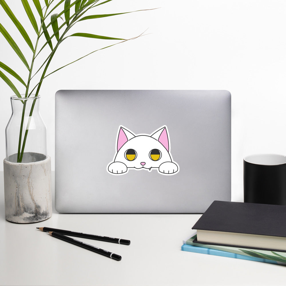 ポッケねこ しろねこ ステッカー
