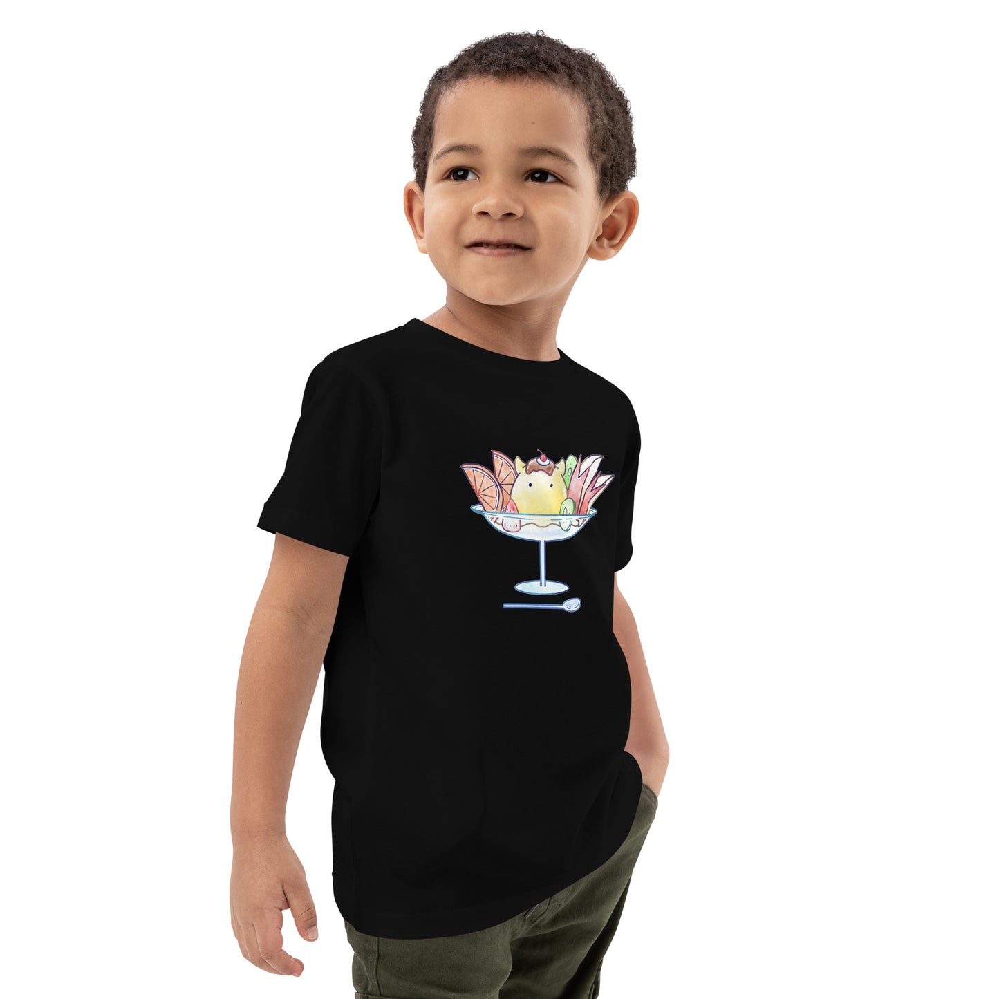 【キッズ】めんだこプリンアラモード Tシャツ