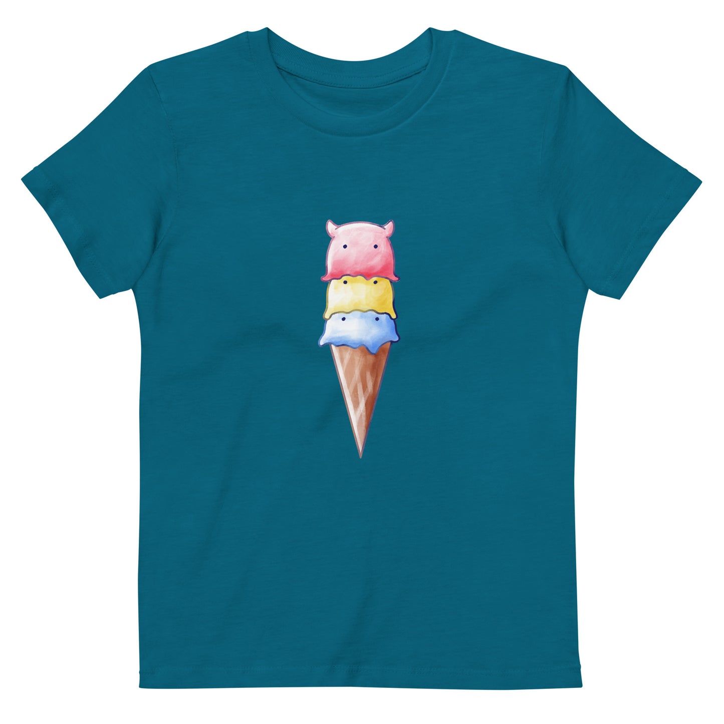 【キッズ】めんだこアイスクリーム Tシャツ