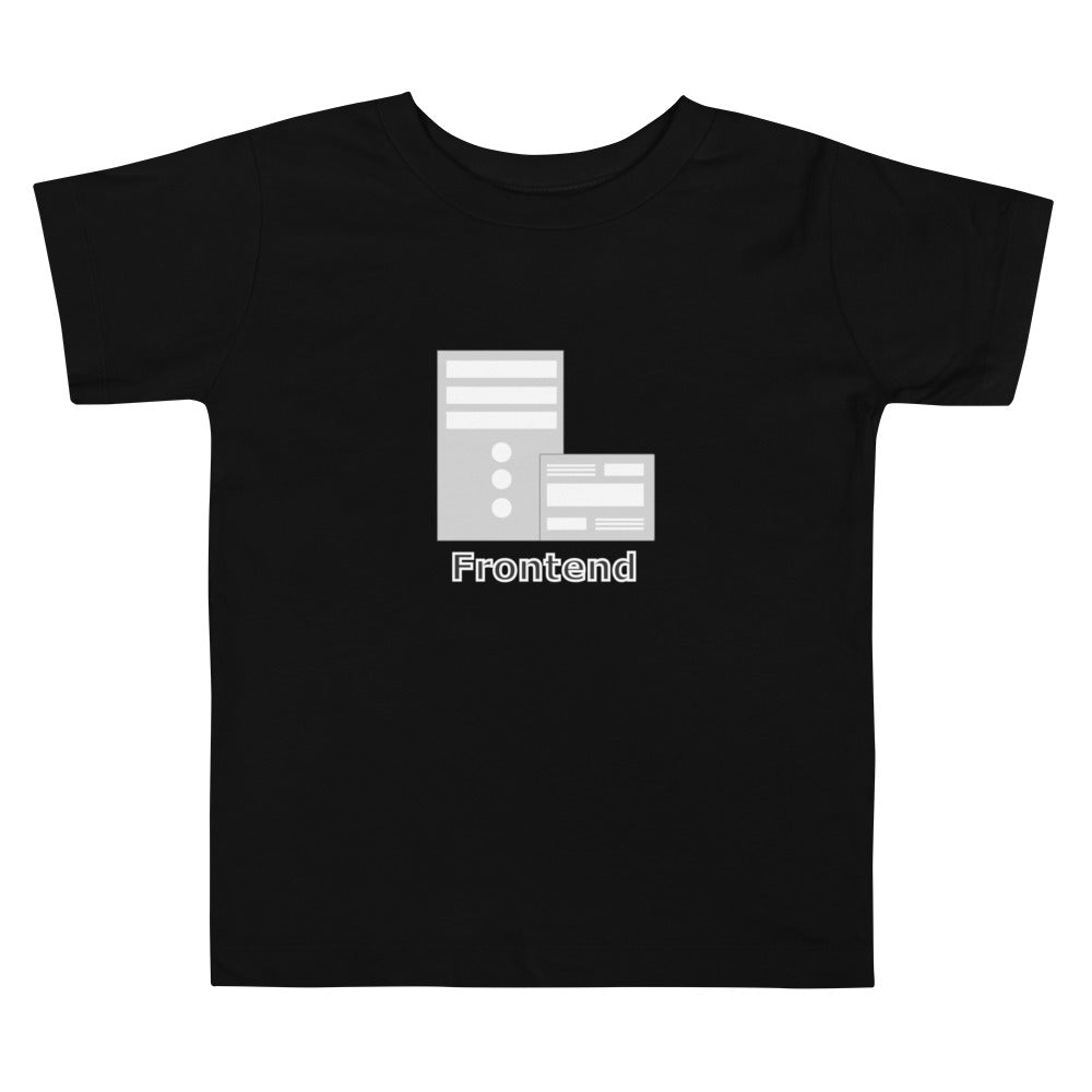 【キッズ】フロントエンドサーバアイコン全面 エンジニアTシャツ