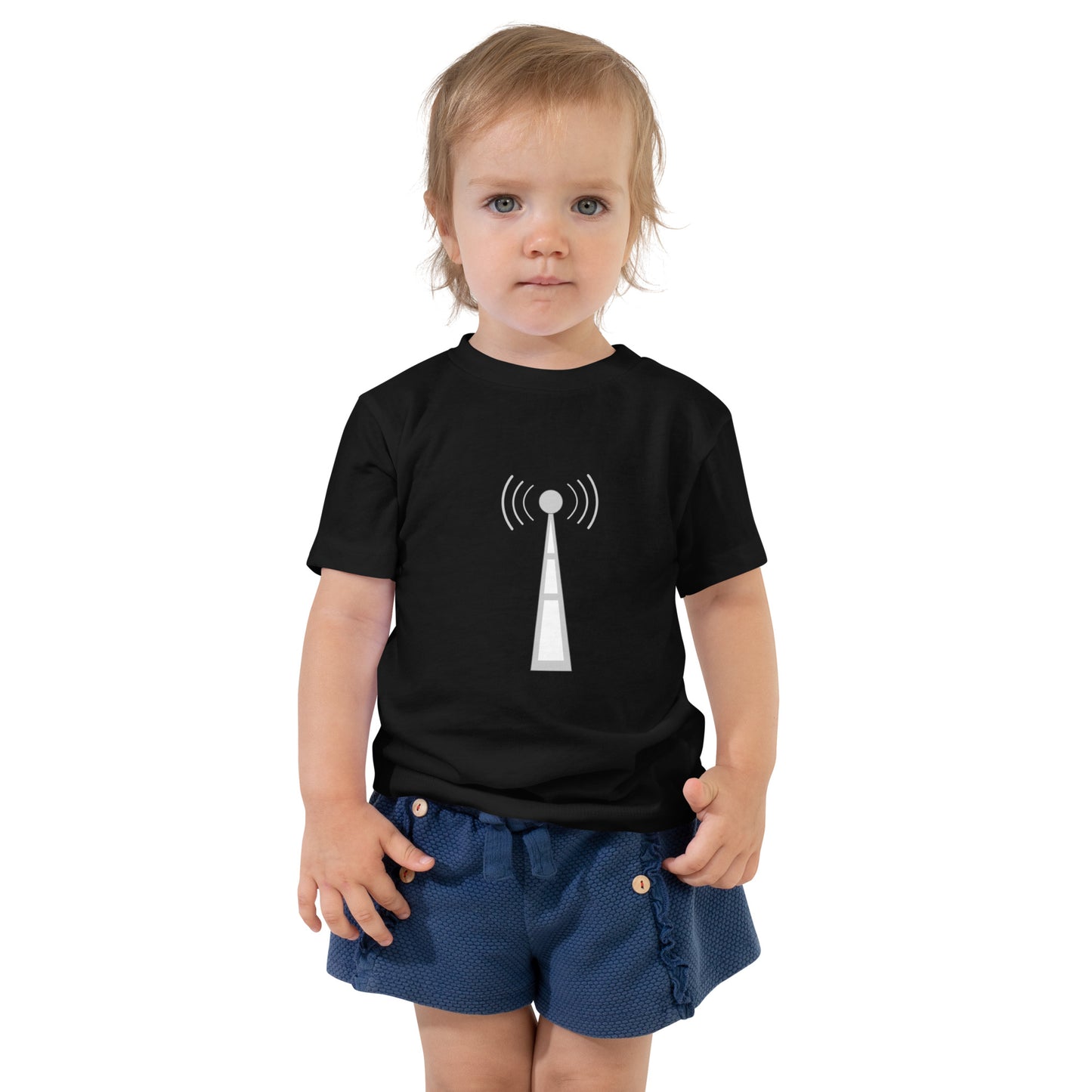 【キッズ】電波アイコン全面 エンジニアTシャツ