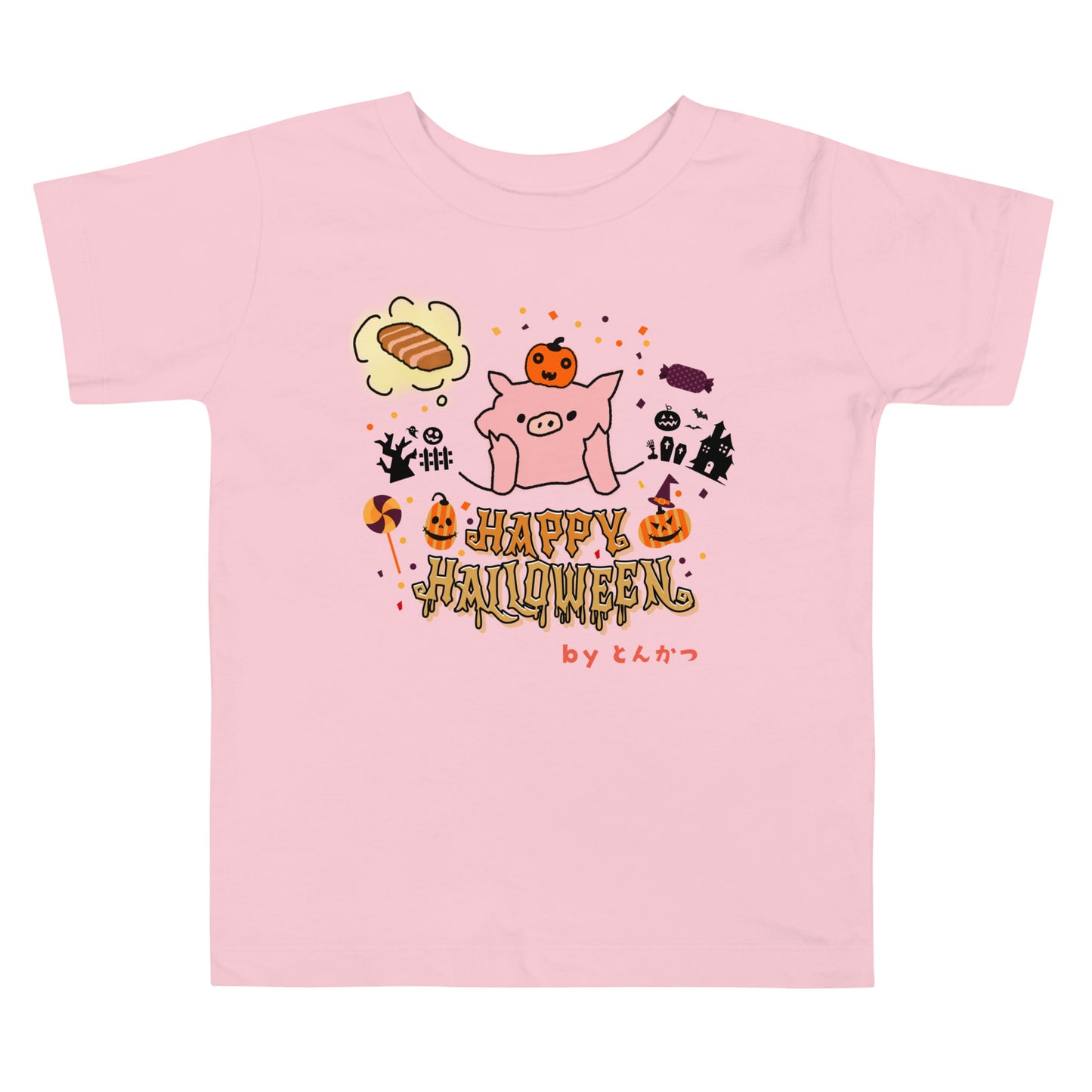 【キッズ】とんかつブタ ハロウィンTシャツ