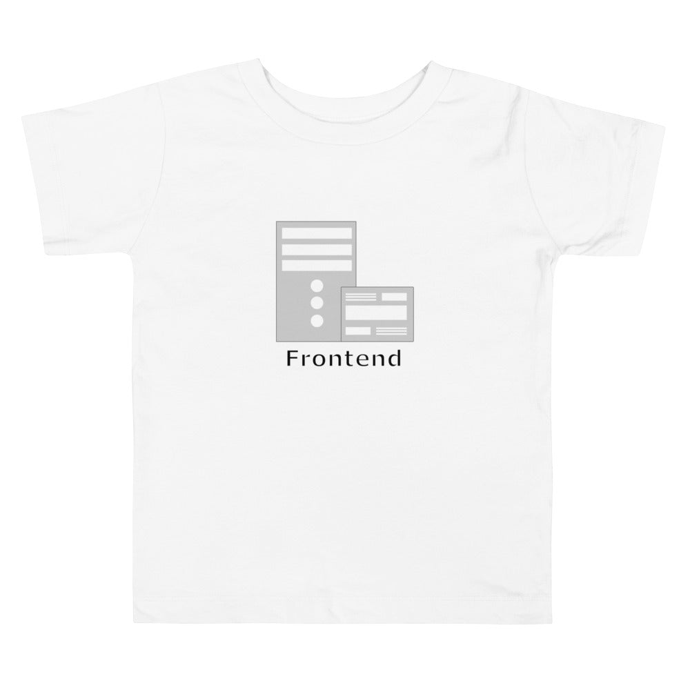 【キッズ】フロントエンドサーバアイコン全面 エンジニアTシャツ
