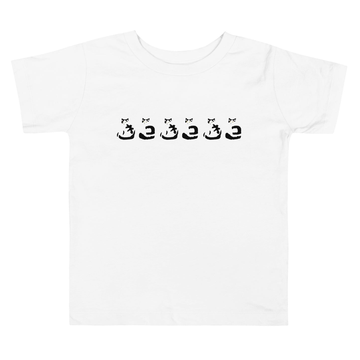 【キッズ】背中のクロブチ柄がネコネコネコTシャツ