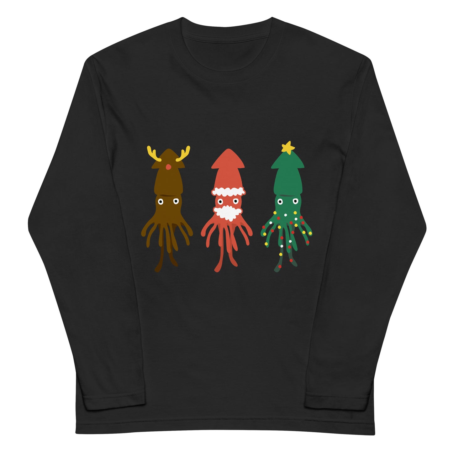 ダイオウイカクリスマス長袖Tシャツ