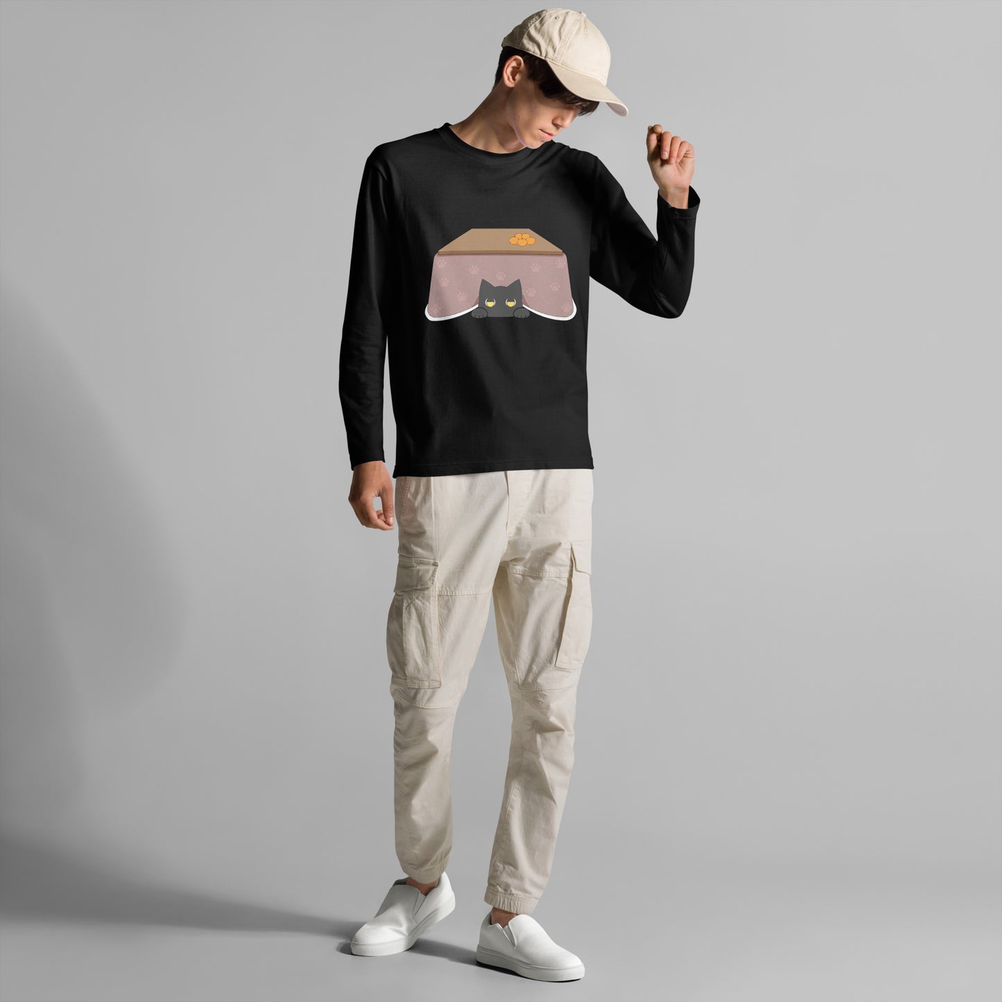 こたつとねこTシャツ(長袖)