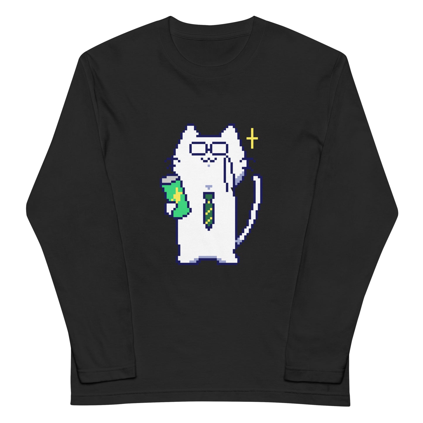 ゲーミング激務猫(優秀モード) 長袖Tシャツ