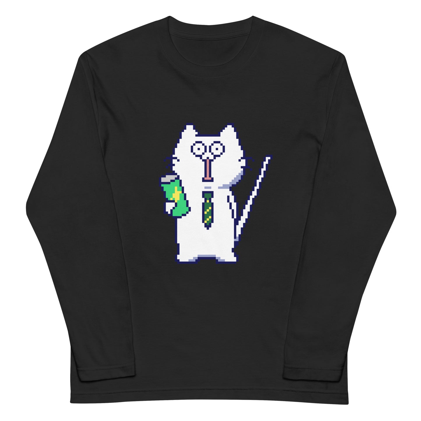 ゲーミング激務猫(HIGHモード) 長袖Tシャツ