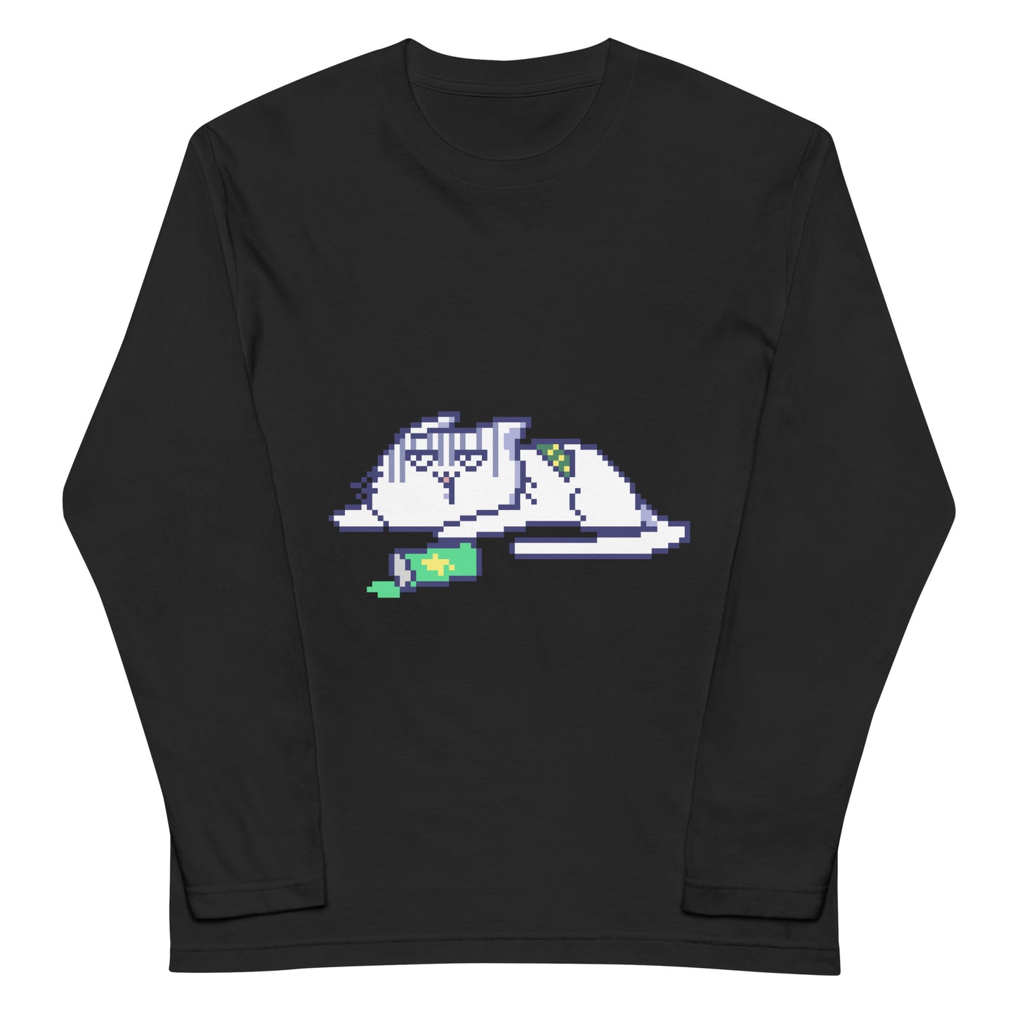 ゲーミング激務猫 (ダウン中) 長袖Tシャツ