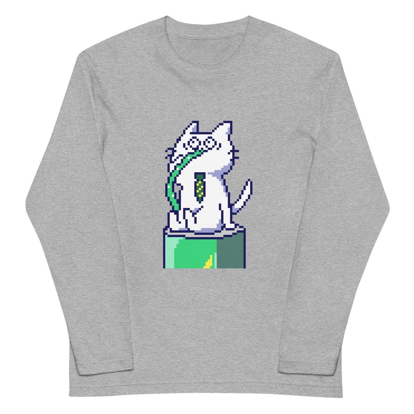 ゲーミング激務猫(直飲み)長袖Tシャツ