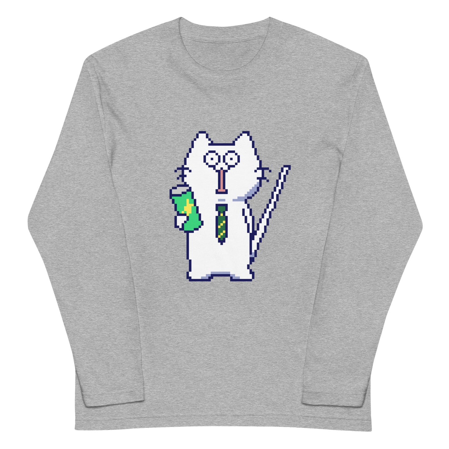 ゲーミング激務猫(HIGHモード) 長袖Tシャツ